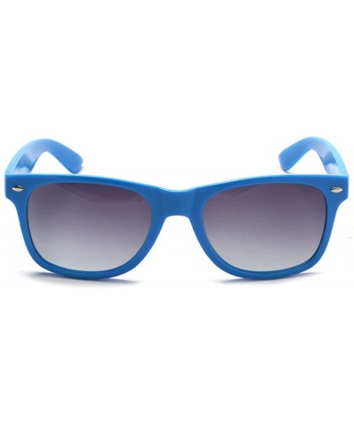 Unisex Retro 80's Colorful Polarized Sunglasses - Blue Gradient - CB18DXEKQGR $7.01 Square