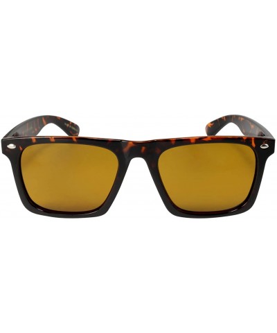 Square Frame High Definition Polarized Sunglasses 540676-PHD - Tortoise - CJ11NSHZUJ5 $7.71 Square