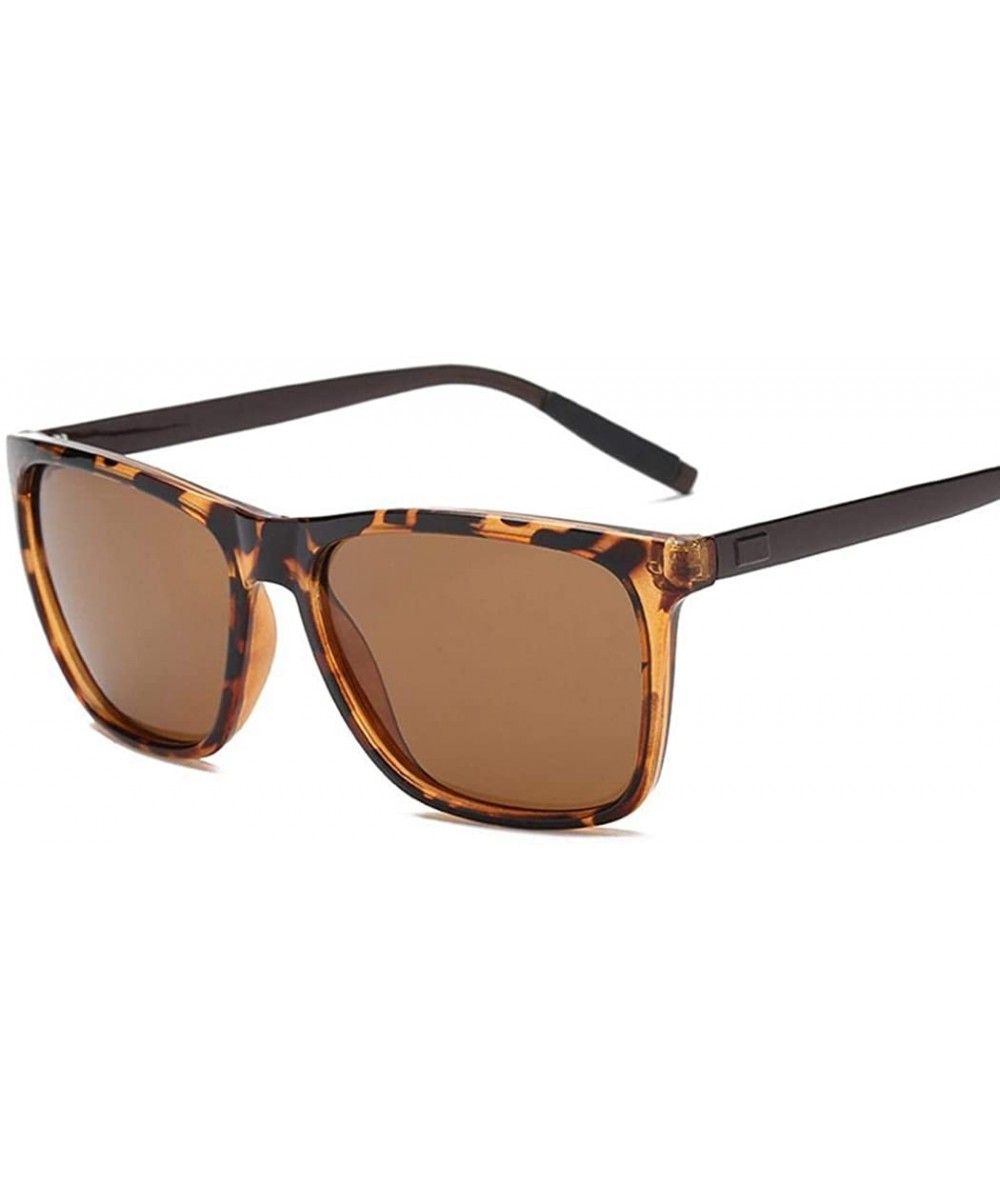 New Unisex Fashion Men Women Eyewear Casual Square Shape Sunglasses Sunglasses - Coffee - C118T8TKO7U $26.61 Square