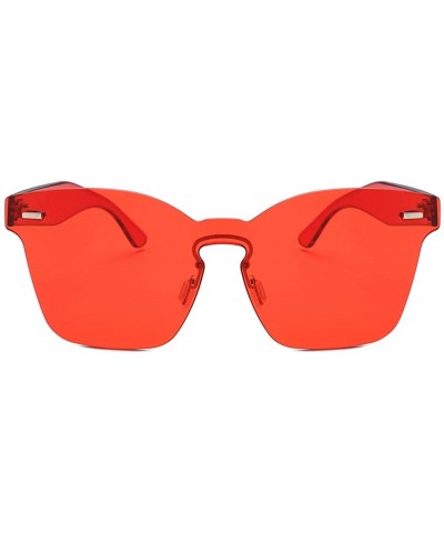 Sun Blinkers Women Unisex Fashion Chic Shades Acetate Frame UV Glasses Sunglasses - Red - CE18NANT3OY $5.18 Sport