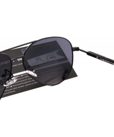 Classic Pilot Sunglasses Womens Polarized Mirror with Case - UV 400 Protection 62MM - Black - CV18KIKZ7R0 $8.91 Goggle