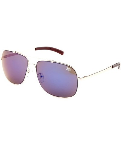 "World" Classic Pilot Style Unique Temple Design Fashion Sunglasses - Gold/Purple - CR12N7UOEHN $6.45 Aviator