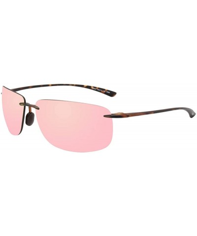 Rimless Sports Sunglasses for men women Running Driving Fishing Tr90 Superlight Frame JE027 - C818LCGGRLG $38.62 Sport