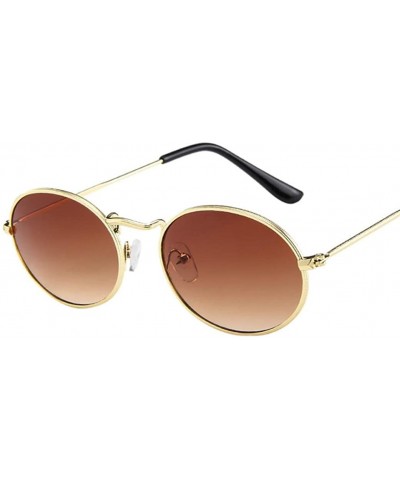 Women Sunglasses - Vintage Retro Oval Metal Frame Trendy Shades Sunglasses - CB18CY888R6 $5.33 Oval