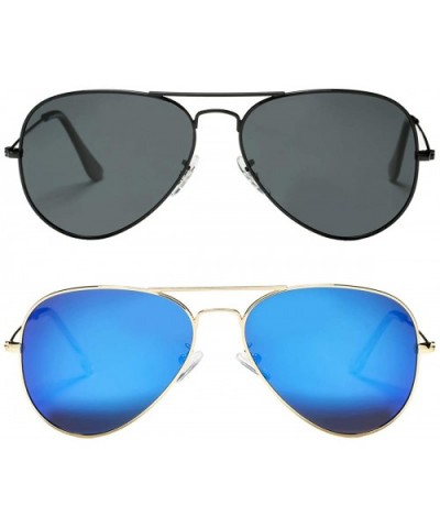 Classic Polarized Aviator Sunglasses for Men and Women UV400 Protection - CQ18RY4A2CS $13.72 Aviator