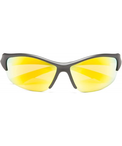 Sports Bifocal Sunglasses Half-Frame UV 400 Protection Reading Sunglasses - Orange-mirror - CF18NEH7DMW $7.27 Sport