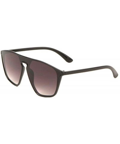 Retro Crystal Geometric One Piece Shield Sunglasses - Black - CC197UNDC9Z $10.02 Shield