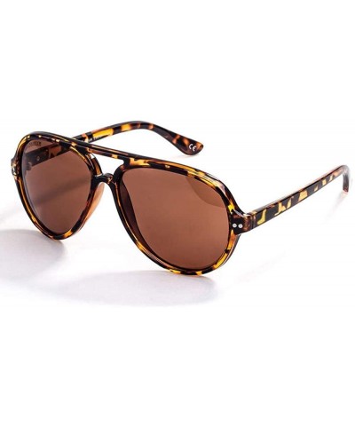 Sunglasses Men Polarized Retro Female Classic Fashion Light Pilot Women Black - Brown - CJ18YR3KO00 $9.14 Aviator