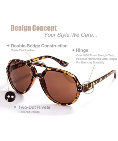 Sunglasses Men Polarized Retro Female Classic Fashion Light Pilot Women Black - Brown - CJ18YR3KO00 $9.14 Aviator