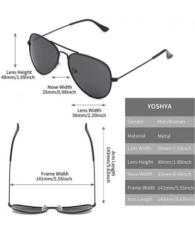 Aviator Sunglasses for Mens Womens Mirrored Sun Glasses Shades with Uv400 - Black Grey + Cherry Pink - C718LDYQGZ7 $6.37 Aviator