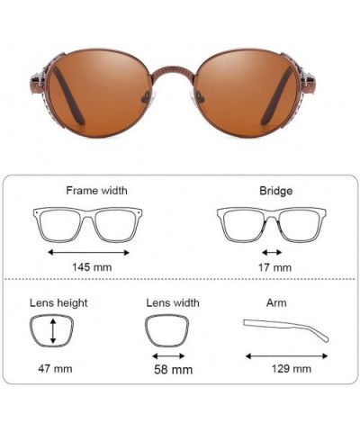 Customize Prescription Sunglasses Myopia Reading Sun Glasses Men Oval Titanium Alloy Frame Brown Color UV400 - C218C5CAS6O $1...