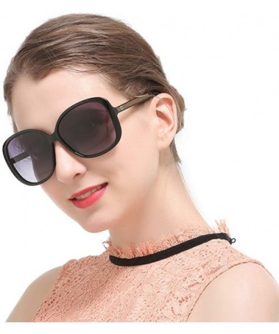 Women's Fashion Vintage Polarized TAC Sunglasses Round Frame 100% UV protection - D - CP198NUGAN9 $13.75 Square