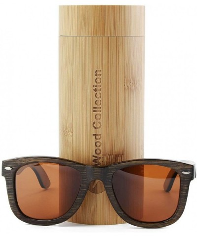 Bamboo Sunglasses with Polarized lenses-Handmade Wood Shades for Men&Women - Multicoloured - CO18RXR4QQ0 $27.36 Square