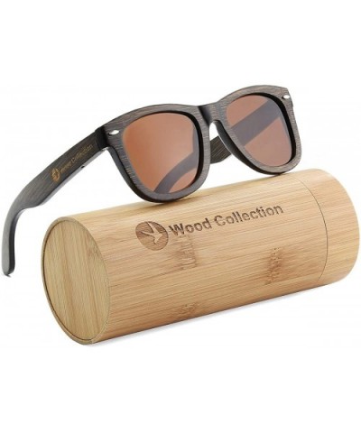 Bamboo Sunglasses with Polarized lenses-Handmade Wood Shades for Men&Women - Multicoloured - CO18RXR4QQ0 $27.36 Square