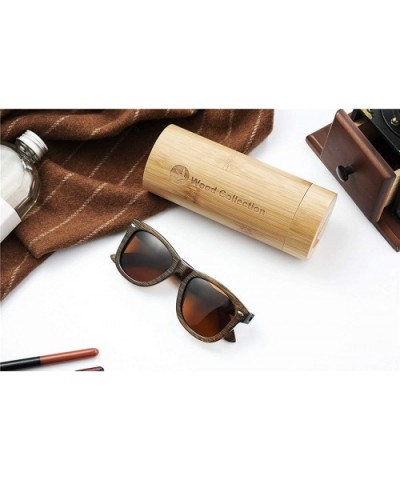 Bamboo Sunglasses with Polarized lenses-Handmade Wood Shades for Men&Women - Multicoloured - CO18RXR4QQ0 $27.36 Square