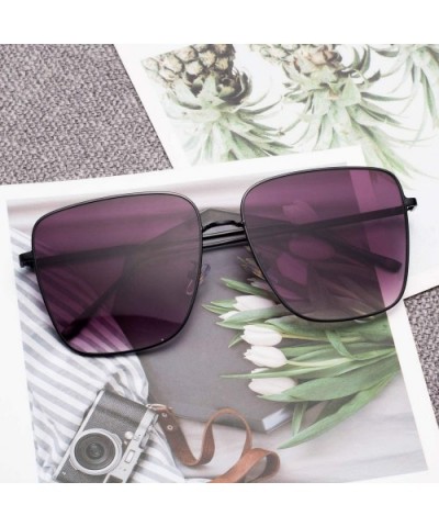 Womens Square Sunglasses UV Protection Metal Frame Ladies Glasses for Women 8808 - Purple - C7198SMLZL2 $15.39 Square