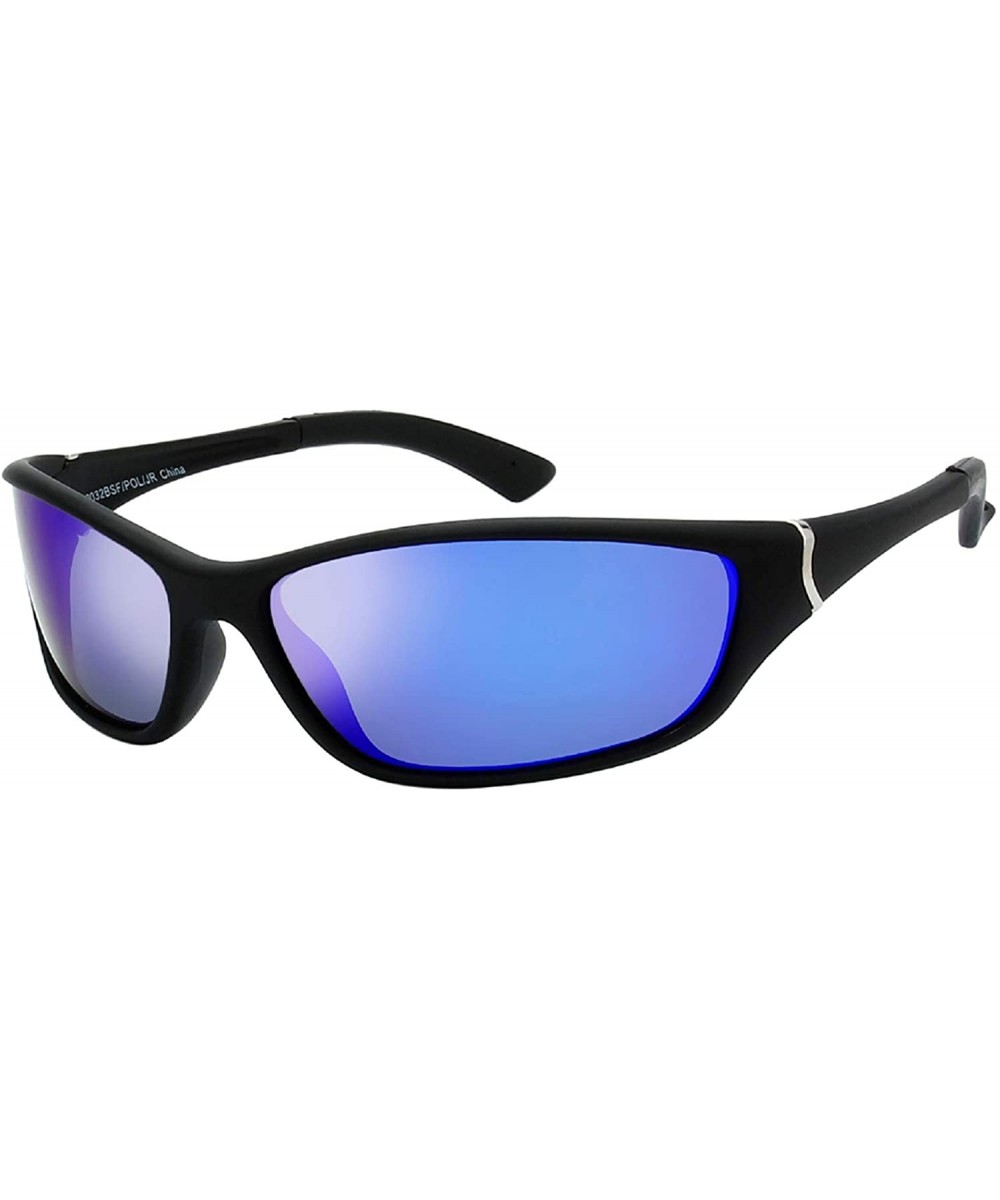 Sports Line Light Weight Reflective Lens Biker Shades - Black-purple - CI18YXATW3X $7.36 Wrap