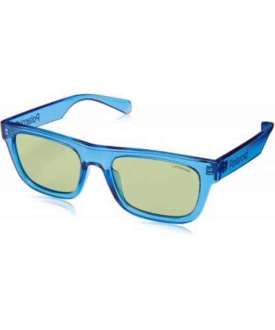 Pld6050/S Rectangular Sunglasses - Blue - CA18ELU7N58 $41.68 Rectangular