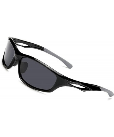 Polarized Sports Sunglasses for Men Cycling Driving Tr90 Unbreakable Frame - CL18R48WMEU $18.98 Sport