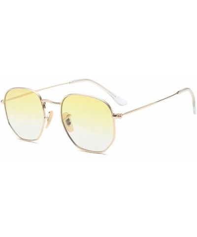 Frame Metal Square Sunglasses Women Classic Vintage Pilot Sun Glasses Brand Design Gradient Sunglasses - C3 - C918WD7976I $21...