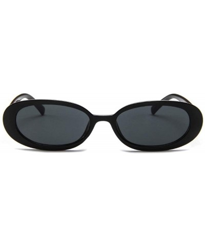 Style Oval Sunglasses Women Vintage Retro Round Frame White Mens Sun Glasses Female Black Hip Hop Clear UV400 - CX197A253UA $...