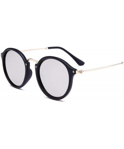 2018 New Arrival Round Sunglasses Retro Men Women Er Vintage Coating Mirrored Oculos De Sol UV400 - CZ199CMUZ3X $24.29 Round