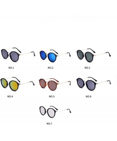 2018 New Arrival Round Sunglasses Retro Men Women Er Vintage Coating Mirrored Oculos De Sol UV400 - CZ199CMUZ3X $24.29 Round