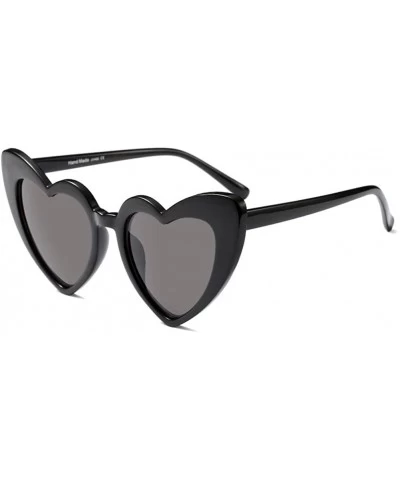 Women Goggle Heart Sunglasses Vintage Cat Eye Mod Style Retro Eyewear - C1 - CT18CICO43O $11.18 Goggle