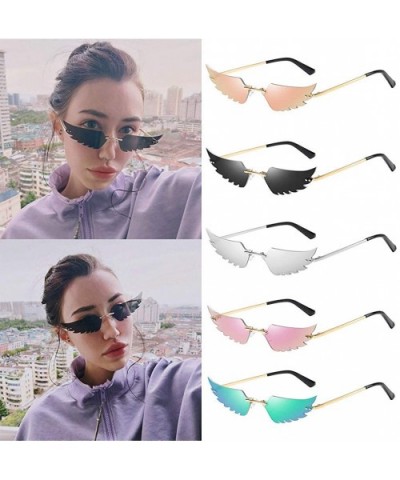 Fashion Irregular Glasses Classic Vintage Design Style Sunglasses Resin Lens Sunglasses - Unisex - Pink - C6199Y439XE $15.84 ...