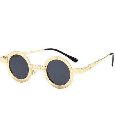 2020 Men's Punk Retro Round Super Small Frame Luxury Fashion Ladies Hip Hop Sunglasses UV400 - Gold Grey - CE193EXQSGQ $9.36 ...