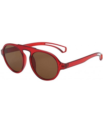 Sunglasses Retro Frame Round Sunglasses Steampunk Metal FrameSunglasses Unisex - D - CP18T5LYRI7 $6.17 Sport