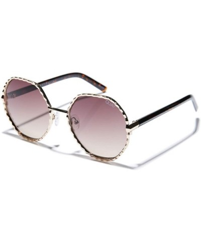 Australia BREEZE IN Women's Sunglasses Round with Metal Detail - Gold/Brown - C618ILXU209 $39.61 Round