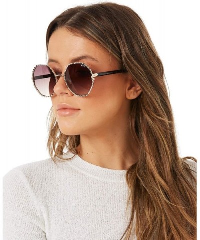 Australia BREEZE IN Women's Sunglasses Round with Metal Detail - Gold/Brown - C618ILXU209 $39.61 Round