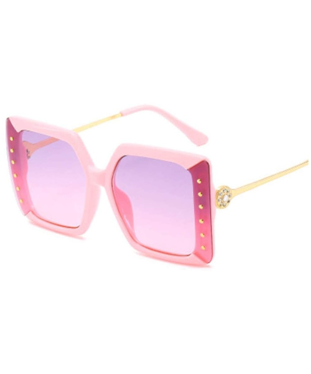 Fashion Sunglasses Lady Diamond Large Box Sun Mirror - 6 - CG190O8N7MX $27.87 Sport