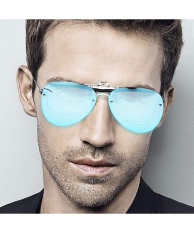 Polarization Sunglasses Anti Glare Protection Suitable - Blue - CG18E9OK6G8 $8.20 Oval