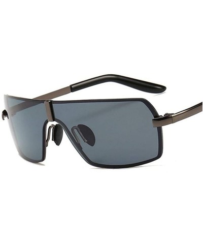 Polarized Sunglasses Men Rimless Alloy Driving Sun Glasses Black As Picture - Gray - C418XDWWS4T $9.55 Aviator