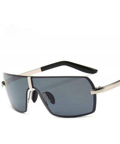 Polarized Sunglasses Men Rimless Alloy Driving Sun Glasses Black As Picture - Gray - C418XDWWS4T $9.55 Aviator