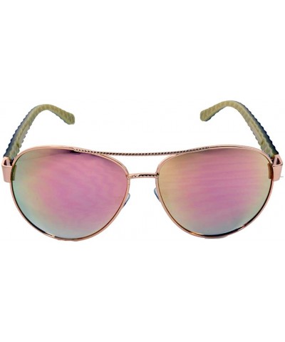 Aviators Mirrored Sunglasses Metal Frame Women Mens UV400 - Blue - Mirrored - CD18EONID52 $6.94 Aviator