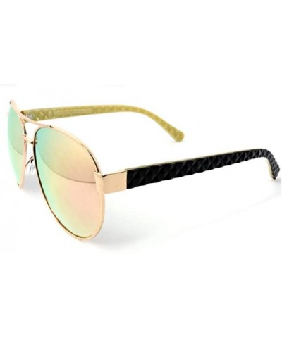 Aviators Mirrored Sunglasses Metal Frame Women Mens UV400 - Blue - Mirrored - CD18EONID52 $6.94 Aviator