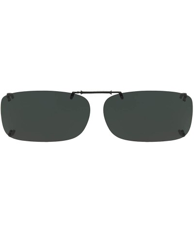 Solar Shield-A REC Polarized Rectangular Clip On Sunglasses- Gray- 54 mm - CN11JG4W2AX $5.37 Rectangular