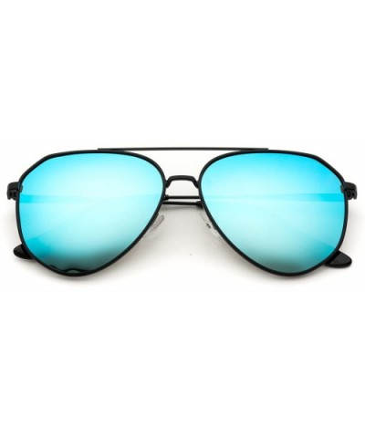 Polarized Premium Designer Inspired Medium Metal Frame Aviator Sunglasses - Modern Design - CV186HA7AX2 $15.47 Aviator