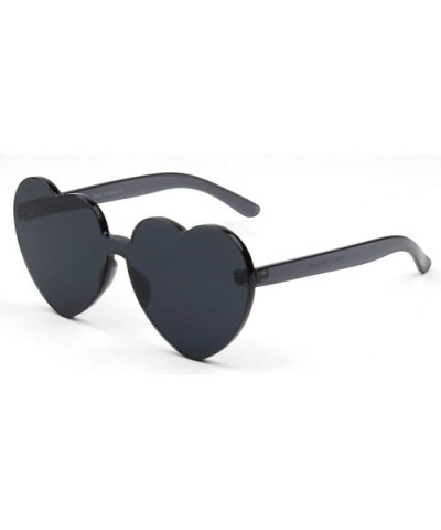 Women Heart Shape Fashion Sunglasses - Black - C218WSEN0AM $12.82 Goggle