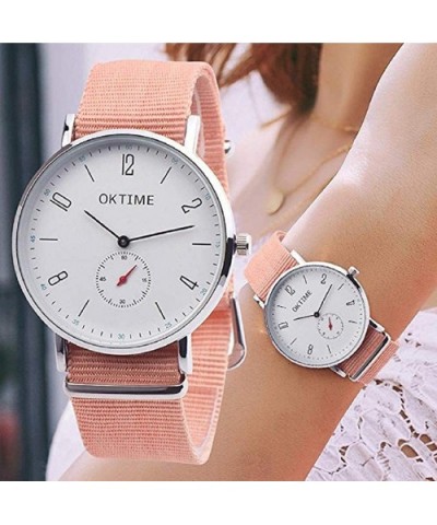 Womens Mens Unisex Canvas Quartz Watches Big Face Casual Pointer Alloy Wrist Watch Fashion Round Watches - CU18UK82EMH $6.97 ...