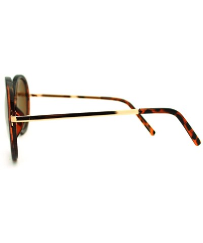 Vintage Fashion Sunglasses Super Oversized Round Circle Reflective Lens - Tortoise - C611HQ2ON3R $8.68 Round