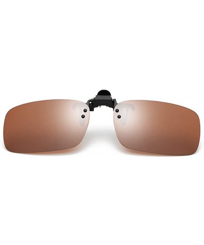 Polarized Clip-on Sunglasses Anti-Glare Driving Glasses Sunglasses Over for Men Women UV Protection - Coffee - CO19073UESG $6...