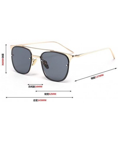 Summer Men Women Metal Frame Square Mirror Sunglasses Beach Unisex Eyewear UV400 - Blue - C812KCV9LUX $7.26 Square