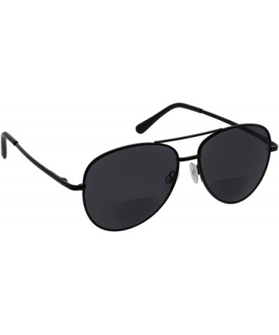 Heat Wave Bifocal Aviator Reading Sunglasses- Black- 56 mm + 1.5 - CC1964ANC4Q $20.96 Aviator