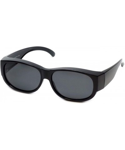 1 Pc Polarized Fit Over Cover Sunglasses Wear Driving Outdoor Non Bulky - Choose Color - Black - C518NLTACDO $18.19 Oval