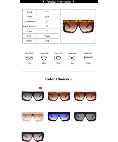 Oversize Sunglasses Glasses Vintage Gradient - C5 - CD197Z9TXXR $7.71 Shield