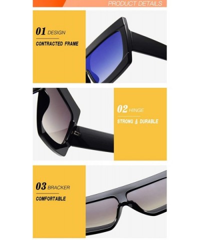 Oversize Sunglasses Glasses Vintage Gradient - C5 - CD197Z9TXXR $7.71 Shield